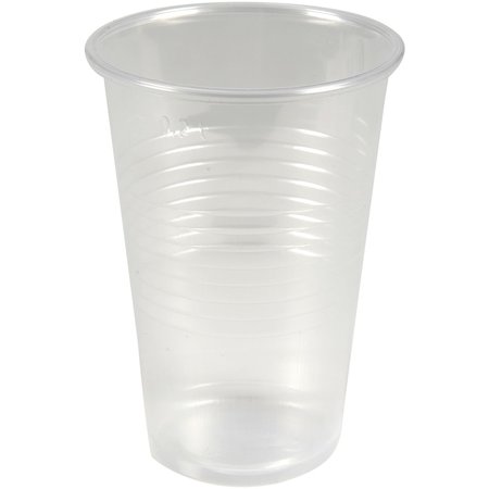 ABENA Cups, Cold, Drinking Cup with Grooves, 7.8 Gross Ounce, 3.8" Height, 2.75" Diameter, Clear, PP 5569